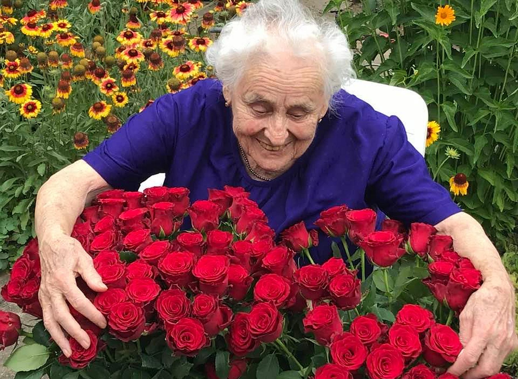 A 90 esztendős Deák Lajos Pálné köszöntése